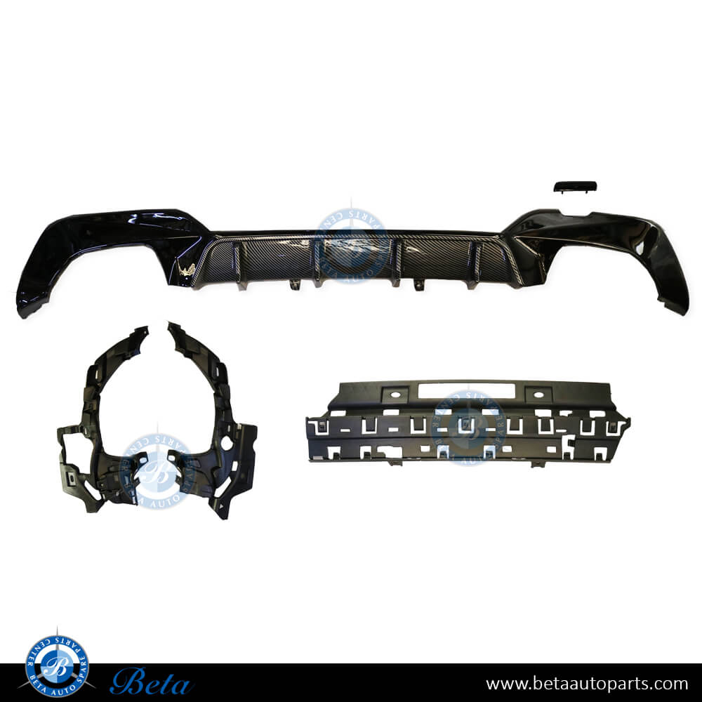 Rear Diffuser M-Performance Speed look for M340 Carbon for BMW 3 Series G20 2019-Up models, Part Number 51192455859 / 51192455821 Rear Diffuser M-Performance Speed look for M340 Carbon for BMW 3 Series G20 2019-Up models, Part Number 51192455859 / 51192455821